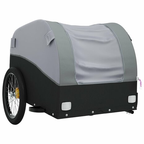 Fietstrailer 30 kg ijzer zwart en grijs 4