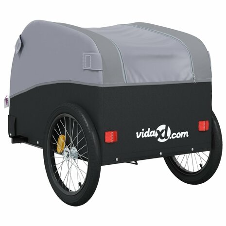 Fietstrailer 30 kg ijzer zwart en grijs 8