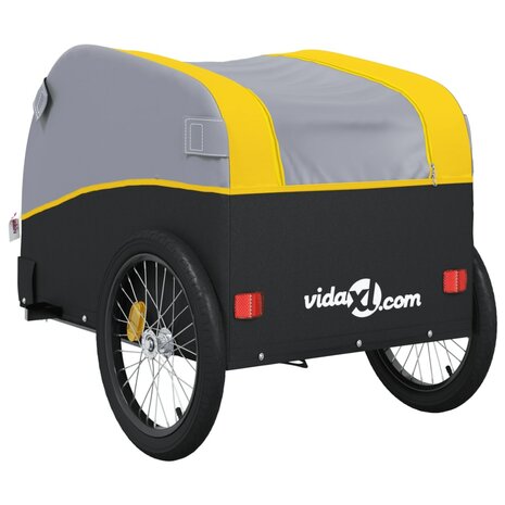 Fietstrailer 30 kg ijzer zwart en geel 8