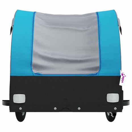 Fietstrailer 30 kg ijzer zwart en blauw 6