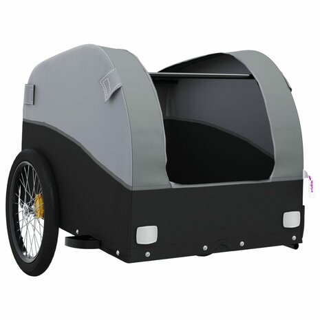 Fietstrailer 45 kg ijzer zwart en grijs 5