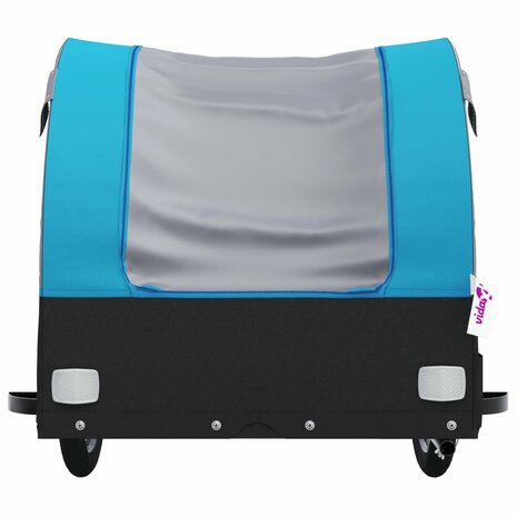 Fietstrailer 45 kg ijzer zwart en blauw 6