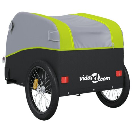 Fietstrailer 45 kg ijzer zwart en groen 8