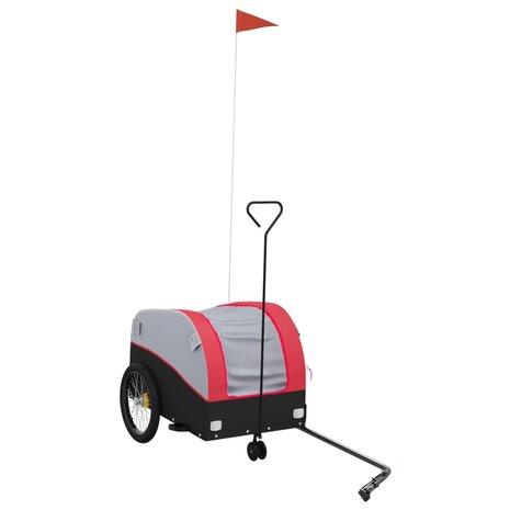 Fietstrailer 30 kg ijzer zwart en rood 2