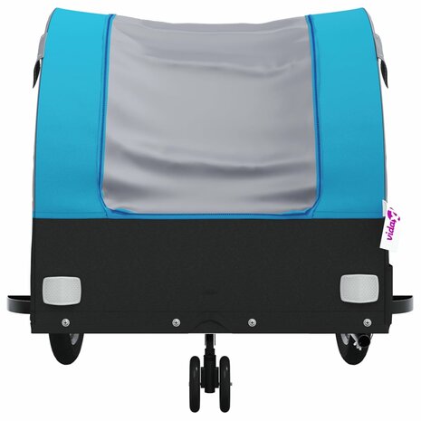 Fietstrailer 30 kg ijzer zwart en blauw 6