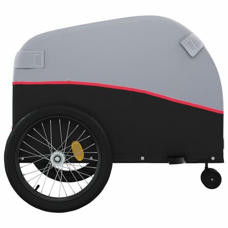 Fietstrailer 45 kg ijzer zwart en rood 7