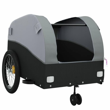 Fietstrailer 45 kg ijzer zwart en grijs 5