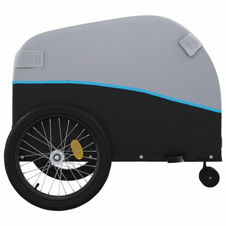 Fietstrailer 45 kg ijzer zwart en blauw 7