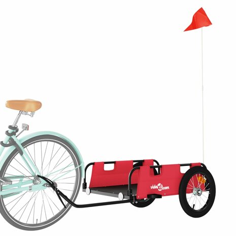 Fietstrailer oxford stof en ijzer rood 3