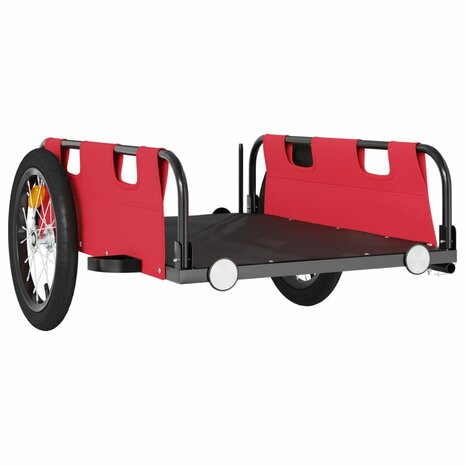 Fietstrailer oxford stof en ijzer rood 4