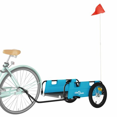 Fietstrailer oxford stof en ijzer blauw 3