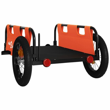 Fietstrailer oxford stof en ijzer oranje 7