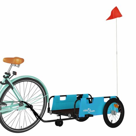 Fietstrailer oxford stof en ijzer blauw 3