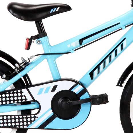 Kinderfiets 16 inch zwart en blauw 6