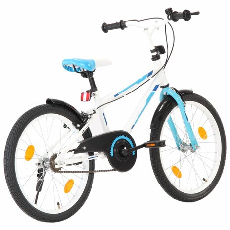 Kinderfiets 20 inch blauw en wit 3