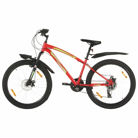 Mountainbike 21 versnellingen 26 inch wielen 36 cm rood 1