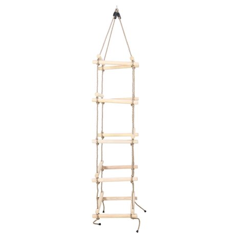 Touwladder 200 cm hout 3