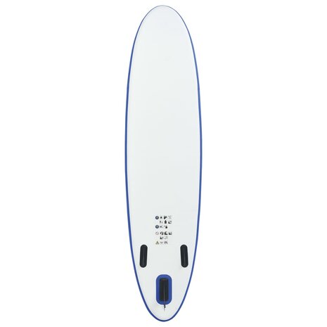 Stand Up Paddleboardset opblaasbaar blauw en wit 4