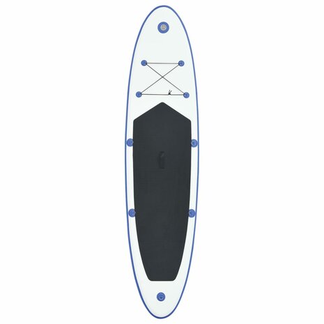 Stand-up paddleboard opblaasbaar blauw en wit 3