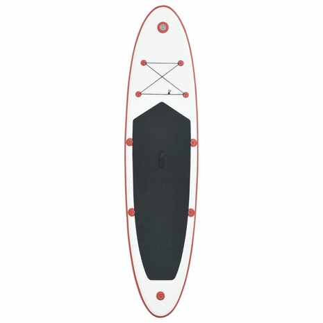 Stand Up Paddleboardset opblaasbaar rood en wit 3