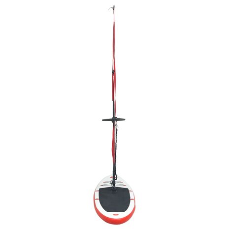 Stand-up paddleboard opblaasbaar met zeilset rood en wit 4