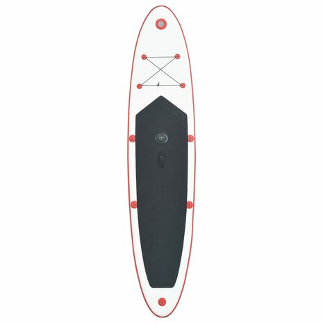 Stand-up paddleboard opblaasbaar met zeilset rood en wit 5