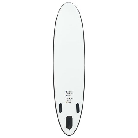 Stand-up paddleboard opblaasbaar zwart en wit 4