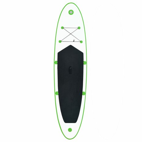 Stand Up Paddleboardset opblaasbaar groen en wit 4