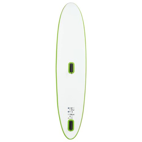 Stand Up Paddleboard opblaasbaar met zeilset groen en wit 7