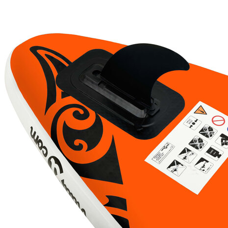 Stand Up Paddleboardset opblaasbaar 305x76x15 cm oranje 5