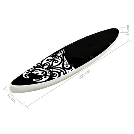 Stand Up Paddleboardset opblaasbaar 305x76x15 cm zwart 11