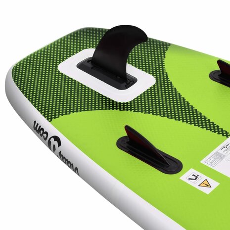 Stand Up Paddleboardset opblaasbaar 300x76x10 cm groen 6