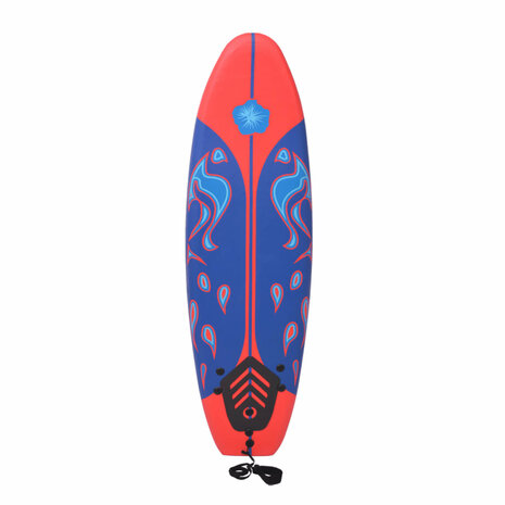 Surfplank 170 cm blauw en rood 3