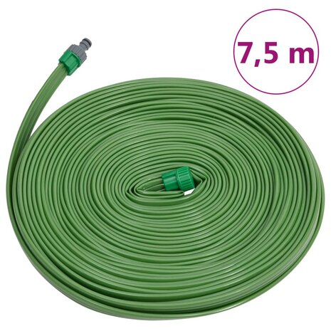 Sproeislang 3-pijps PVC 7,5 m groen 7