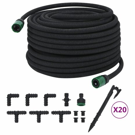 Druppelslang 0,6&apos;&apos; 50 m rubber zwart 3