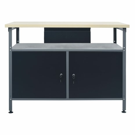 Werkbank 120x60x85 cm staal zwart 2