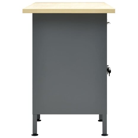 Werkbank 160x60x85 cm staal zwart 4