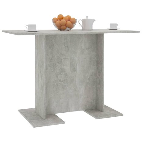 Eettafel 110x60x75 cm bewerkt hout betongrijs 5