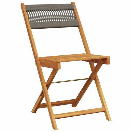 Tuinstoelen 4 st inklapbaar massief acaciahout grijs 3