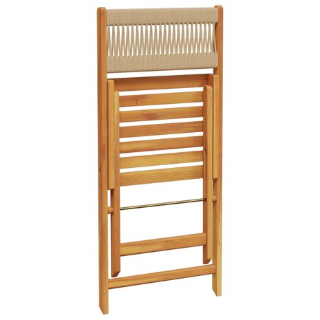 Tuinstoelen 4 st inklapbaar massief acaciahout beige 7