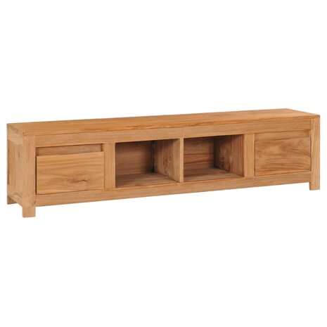 Tv-meubel 135x30x35 cm massief teakhout 1