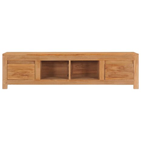 Tv-meubel 135x30x35 cm massief teakhout 3