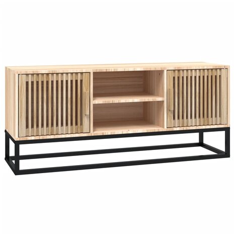 Tv-meubel 105x30x45 cm bewerkt hout en ijzer 2