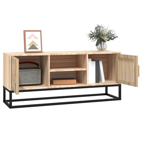 Tv-meubel 105x30x45 cm bewerkt hout en ijzer 3