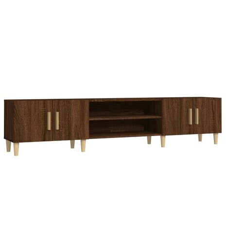 Tv-meubel 180x31,5x40 cm bewerkt hout bruin eikenkleur 2