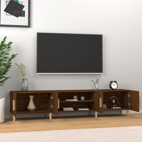 Tv-meubel 180x31,5x40 cm bewerkt hout bruin eikenkleur 3