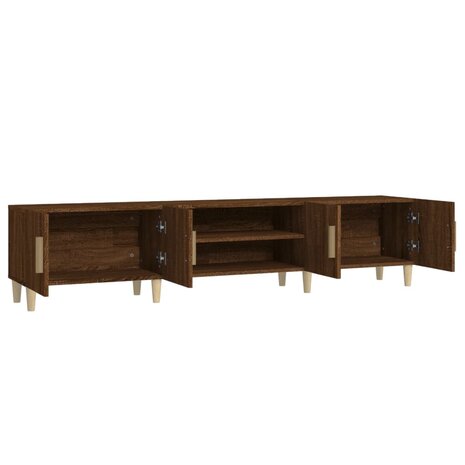 Tv-meubel 180x31,5x40 cm bewerkt hout bruin eikenkleur 7