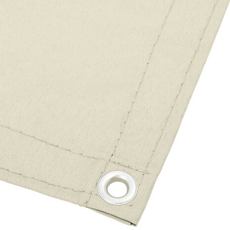 Balkonscherm 75x800 cm 100% oxford polyester crèmekleurig 3