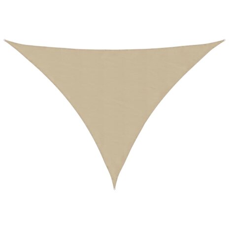 Zonnescherm driehoekig 2,5x2,5x3,5 m oxford stof beige 2