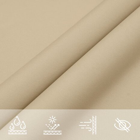 Zonnescherm driehoekig 2,5x2,5x3,5 m oxford stof beige 5